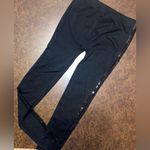 Pink Rose Open Foot Leggings with a Sequined Tuxedo Stripe in Black - size small Photo 3