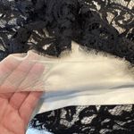 Tadashi Shoji Formal Long Gown Dress Womens 14 Black Cream Lace Belt Photo 12