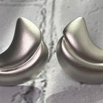 Silver Toned Abstract Art Clip On Earrings Photo 0