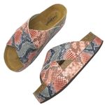 Free People Sidelines Flatform Sandals Candy Snake Blue Pink Women’s Size 9 US Photo 15