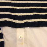 Theory Striped Cropped Sweater w. Attached Blouse Photo 2