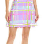 Jude Connally Sonia Skort Small Purple Pink Plaid‎ Golf Athletic Pocket Made USA Photo 0