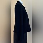 Jones Wear Black Faux Leather Trim Around Edges With Shoulder pads Sz 12… Photo 5