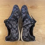 Coach  Kelsie Signature C Logo Black Grey Leather Lace Up Sneakers Women's 8.5M Photo 4