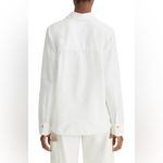 Vince  white cotton silk blend utility long sleeve shirt Photo 2