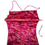 Boohoo  Pink Devore‎ Velvet Floral Cowl Neck Maxi Dress Size 4 Y2K Wedding EUC Photo 14