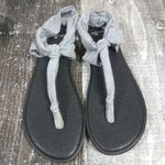 Sanuk  Black Gray Thong Sandal Sz W 6 Photo 2