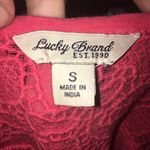 Lucky Brand  coral embroidered peasant blouse Photo 4