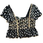 American Eagle Womens Outfitters AE Cropped Embroidered Babydoll Top - Sz XS Photo 2