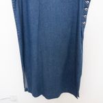 Vintage Womens Denim Maxi Dress Size XL USA Sleeveless 90s Americana Patriotic Blue Photo 2