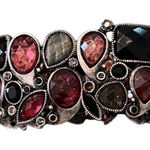 Gorgeous vintage pink black grey rhinestone stretch bracelet EVC Photo 0