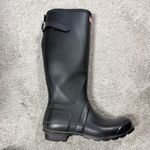 Hunter Women’s Original Tall Back Adjustable Wellington Rain Boots in Black 6 Photo 2