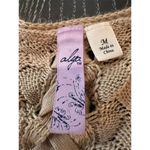 Alya Women's Beige Long Open Front Knit Cardigan Sweater Size M Photo 3