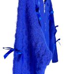 Lisa Says Gah Shelby Lace Embroidered Bow Hooded Cable Knit Zip Sweater Sz S NWT Photo 10