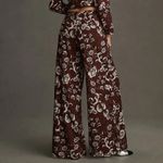 Anthropologie  Low Rise Wide Leg Pants Size 8 Floral Photo 1