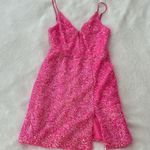 Lucy in the Sky | Hot Pink Sequin Dress Photo 4