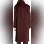 Eileen Fisher  High Collar Wool & Alpaca Blend Coat Casis Maroon XXS Photo 4
