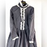Wednesday M Halloween Costume Vintage Black Dress with Lace Detail Size M Photo 1