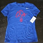 Nike  USA Soccer Women's T Shirt Blue W11942 Short Sleeve New Photo 1
