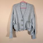 ZARA Wool Blend Oversized Cardigan Sweater Womens S Rhinestone Bow Coquette Photo 6