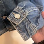 MOTHER Superior The Back Road Jacket in Running with Scissors Size Small Blue Photo 8