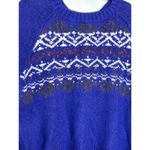 American Eagle Women’s Blue Knit Sweater Nordic Fair Isle XS Sweater Photo 2