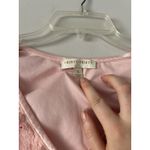 Thirty Thirty Pink Floral Rose Lace Top Mesh Sleeve Bow Detail Coquette Size S Photo 5