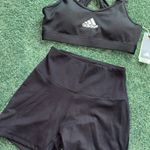 Adidas  black sportswear shorts and sports bra set #activewear Photo 0