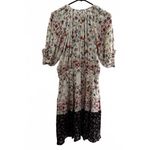 Love Kyla Dress Large Peasant BOHO Flare Floral Viscose Tassels Ruffle Cottage White Photo 1