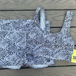 All In Motion NWT  swimwear/ workout set size small grey cheetah print Photo 0