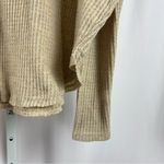 Urban Outfitters  Out From Under Medium Waffle Knit Oatmeal Boxy V Neck Sweater Photo 2