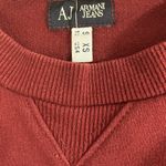 Armani Jeans burgundy logo sweatshirt, cotton crew neck long sleeve top Size undefined Photo 5