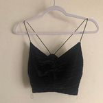 Wild Fable Cinched Front Velvet Tank Top Black NWT Photo 0