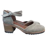 Patina Suede Block Heel Mary Jane Shoes Closed Toe Size 10 Tan Photo 1