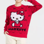 Sanrio Hello Kitty Graphic Red Crew Neck Sweater Size M Red Size M Photo 0