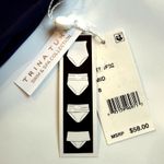 Trina Turk New NWT Swimsuit Bottom Women 8 M High Rise Navy Blue Swimming Brief Photo 1