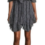 MISA Los Angeles  Suki Chiffon Floral‎ Mini Dress Black S Photo 0