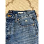 J.Crew  high rise straight premium edition button fly raw hem blue jeans,size 28 Photo 11