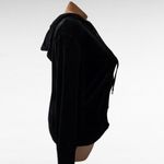 Paris Hilton Y2K Black Velour Rhinestone Full Zip Hoodie Jacket Large Photo 3