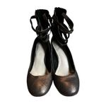 1. State  Metallic Pewter Chunky Block w/ Ankle Straps, Sz 8 Photo 12