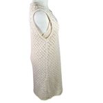 Sanctuary  Sleeveless Crochet Knit Dress Women's Size M Beige‎ Lined Boho Cotton Photo 2