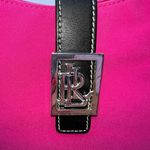 Ralph‎ Lauren Hot Pink Thick Nylon And Leather Shoulder Bag Photo 2