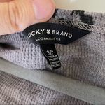 Lucky Brand Grey Leopard Print Scoop Neck Waffle Long Sleeve Size Small Photo 1