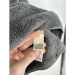LL Bean Hi Pile Pullover Jacket Sweatshirt Fuzzy Sherpa Snap Up Womens XL Petite Gray Size undefined Photo 3