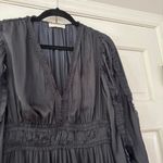Ulla Johnson Amara Dress Noir Black Plisse Satin Mini Dress Size 4 Small Ruffle Photo 10