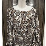 Michael Kors Soft Long Sleeve Leopord Print Shirt, Size Medium Photo 1