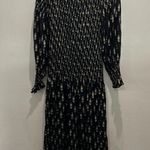 Love Shack Fancy RARE NWT Navy and Gold Metallic Ikat Scarlett Silk Gown Dress Photo 2
