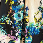 Chetta B  Belted V neck Short Sleeve Flowy Floral Casual Cocktail Party Dress Photo 3