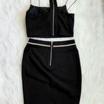 Women’s 2 Piece Set Black Crop Top & Belted Skirt w/ Jeweled Choker Clubwear Photo 7
