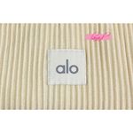 Alo Yoga Alo Denim Knit Sleeveless Full Zip Top Oat Milk Beige Cream Sweater Knit Zipper Photo 11